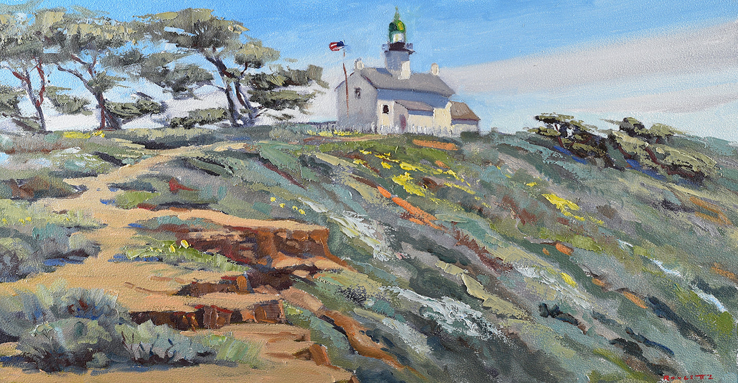 Point Loma Lighthouse in spring colors