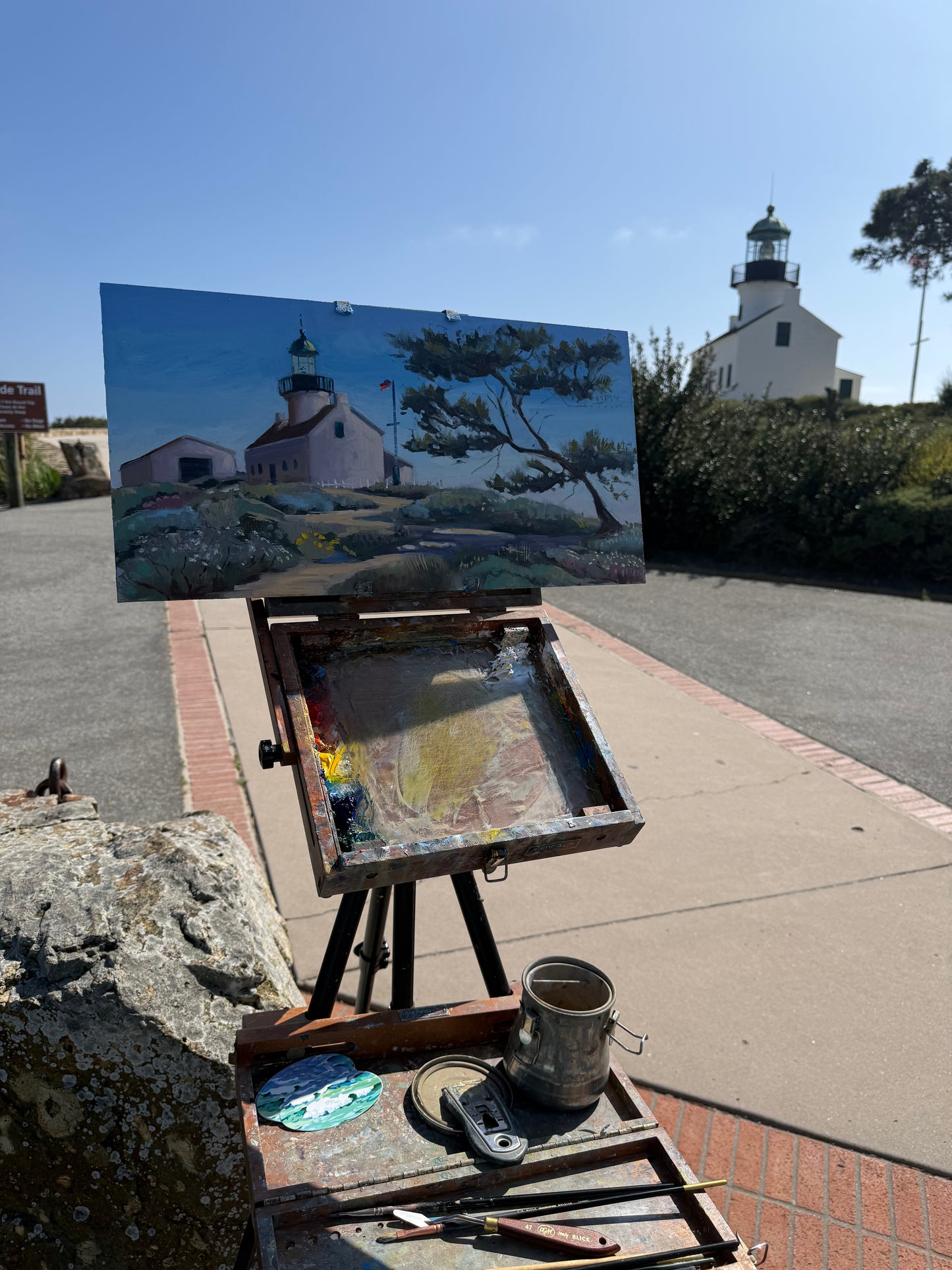 Old Point Loma Lighthouse in spring
