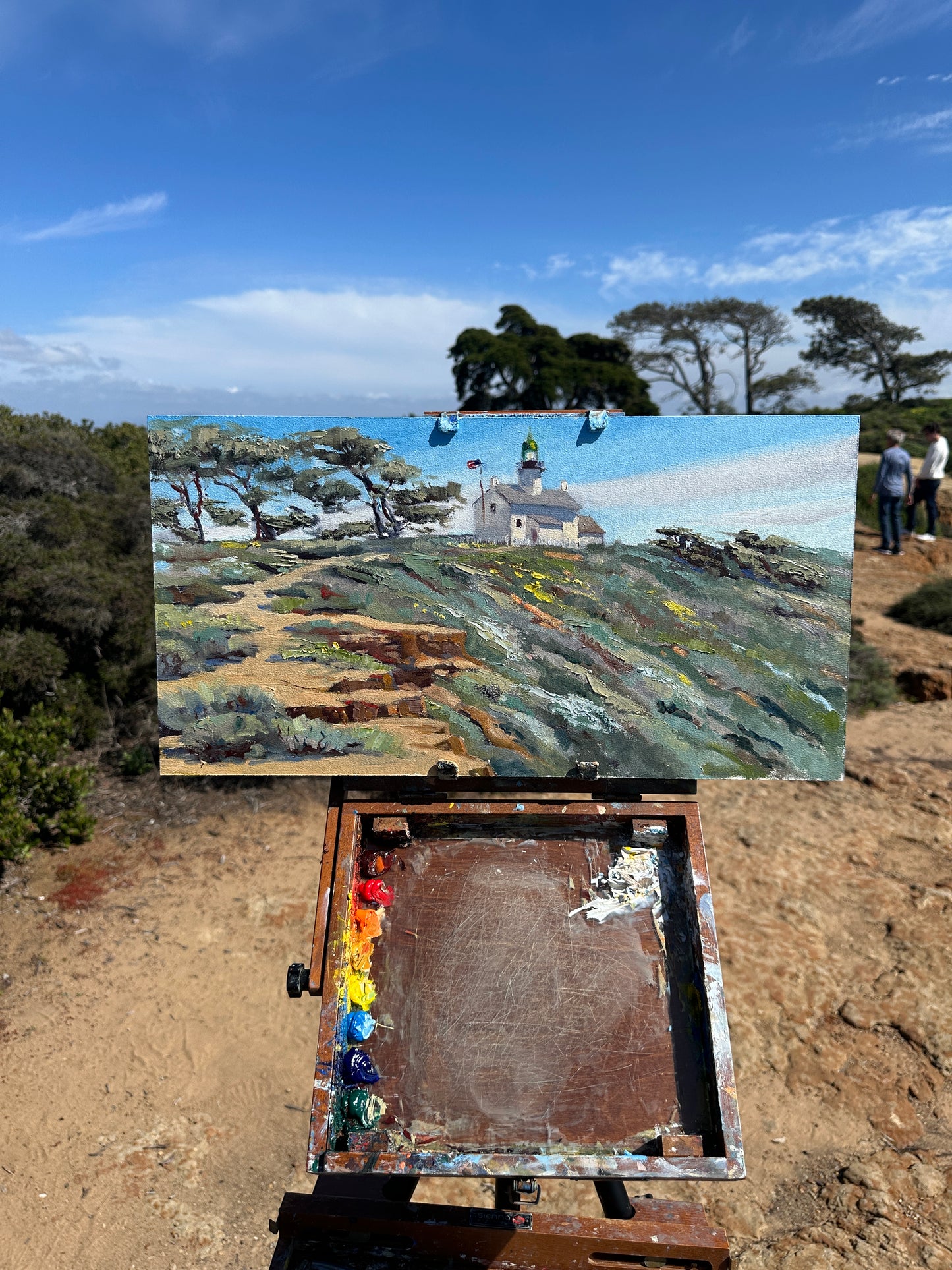 Point Loma Lighthouse in spring colors