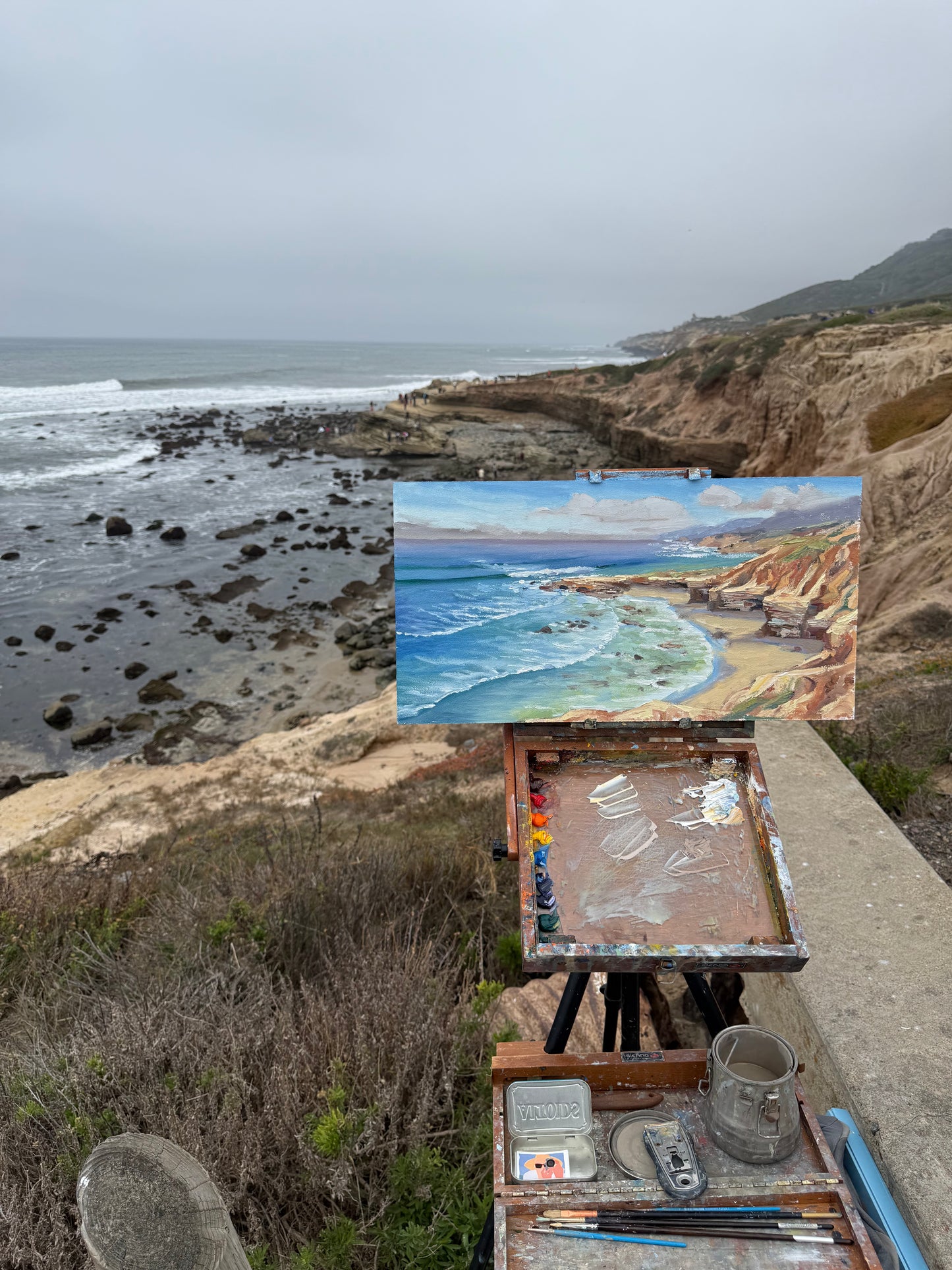 Sunset cliffs tide pools in march
