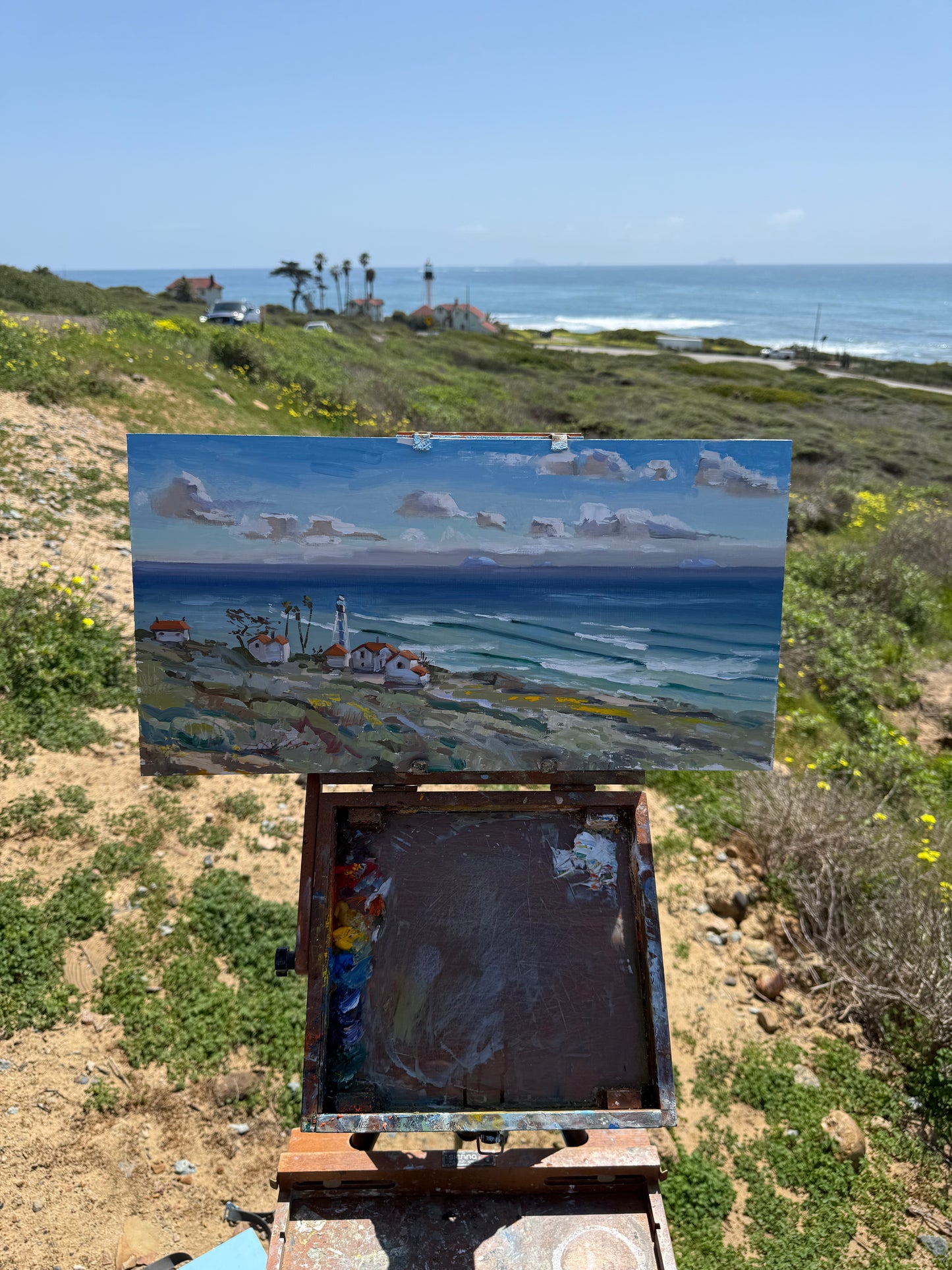 New lighthouse and a swell