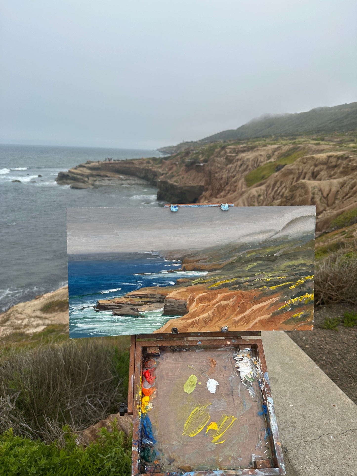Sunset Cliffs in the fog