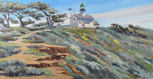 Point Loma Lighthouse in spring colors