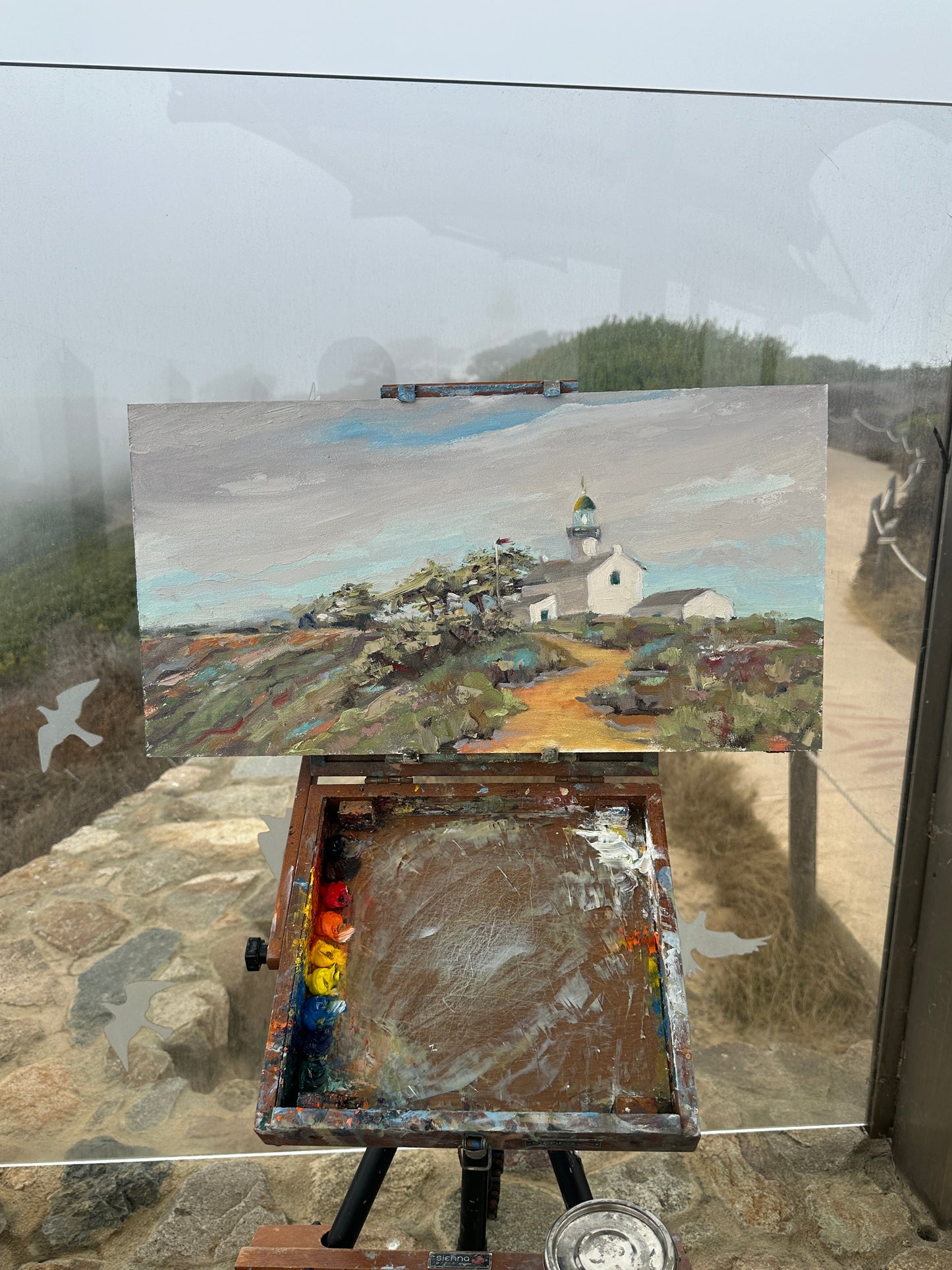 Lighthouse in the fog
