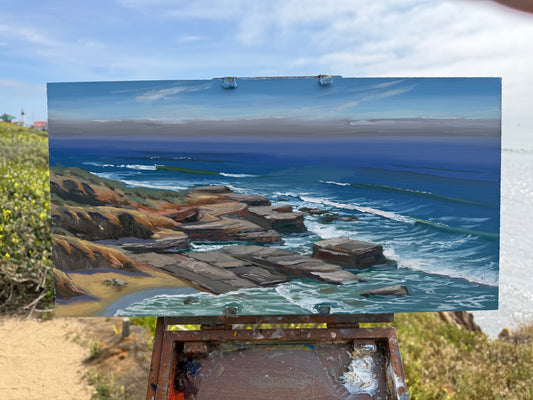 Fog rolling in at the cliffs