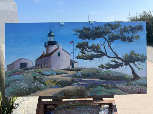 Old Point Loma Lighthouse in spring