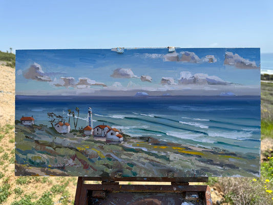 New lighthouse and a swell