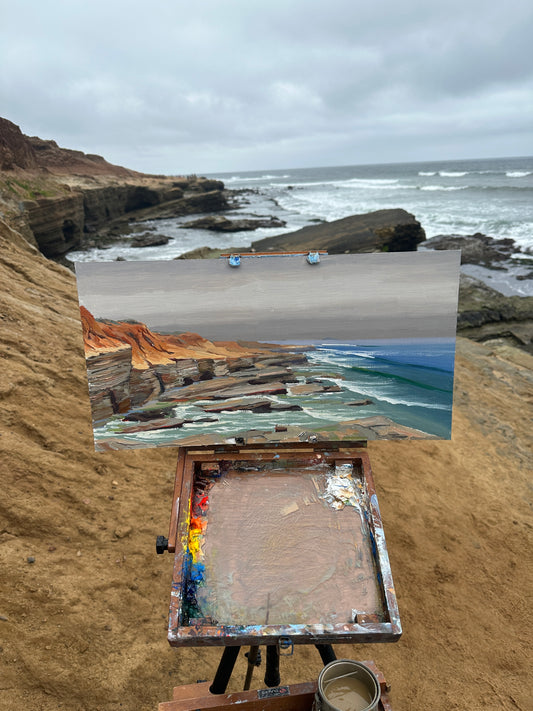 Plein Air at Sunset Cliffs California