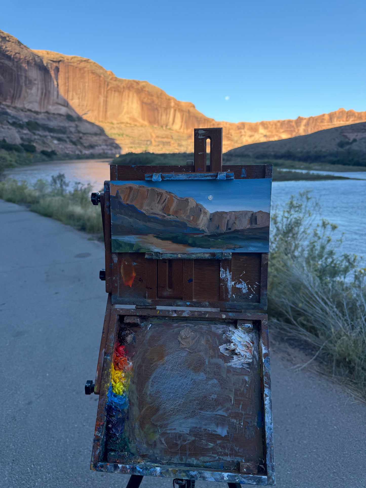 moonrise over the Colorado